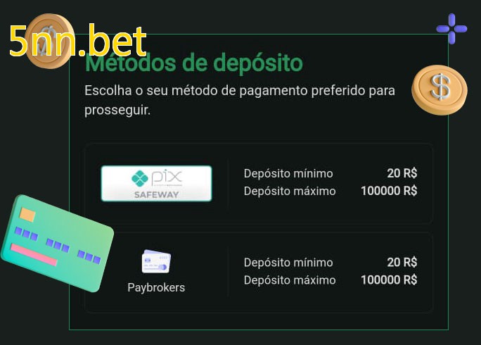 O cassino 5nn.betbet oferece uma grande variedade de métodos de pagamento